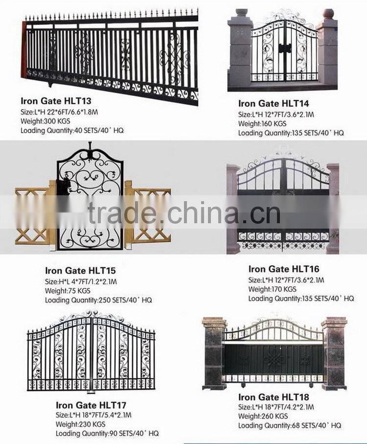 2015 new wrought iron grill gate design