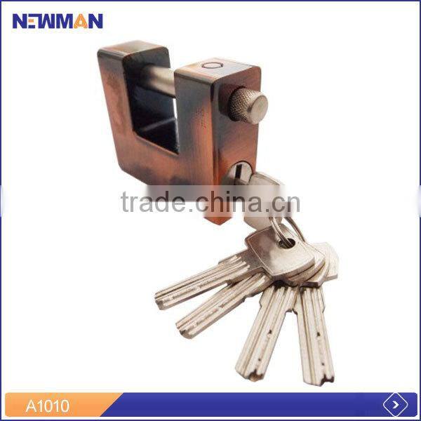 84mm titanium plated and nickle plated rectangular door lock