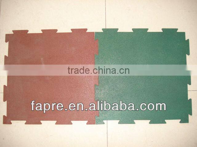 Interlocking Rubber Sport Matting with Colorful EPDM Speckles