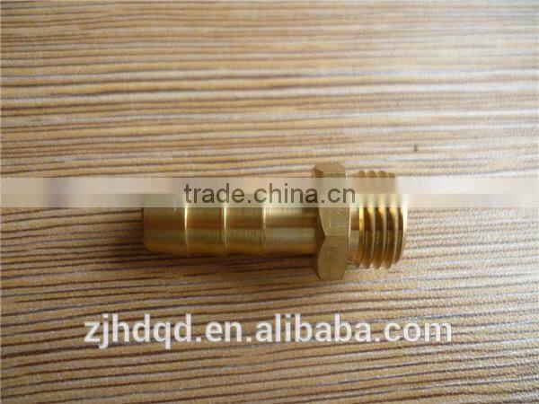CNC brass male straight hose barb fitting , hose oupling