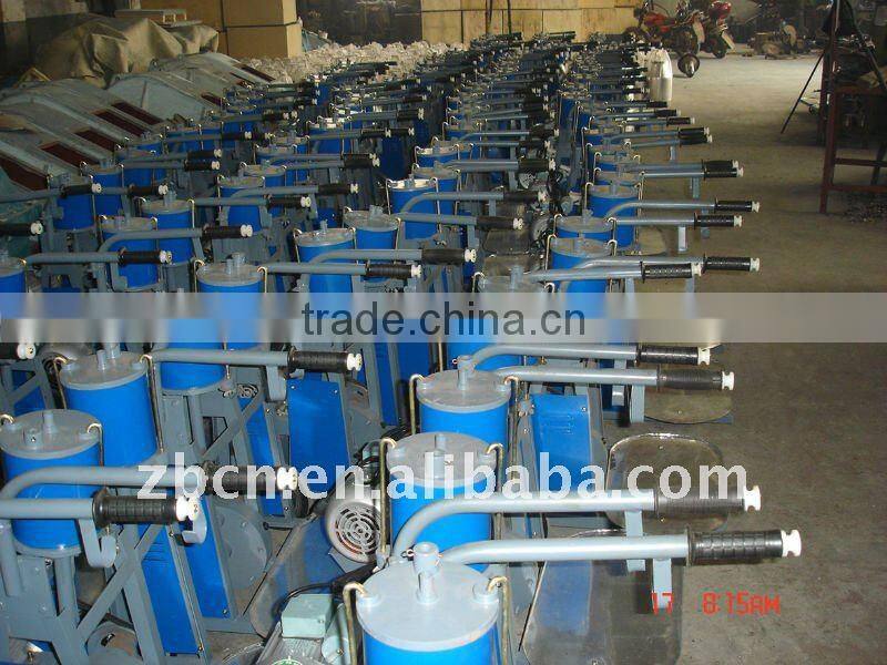 double barrels vacuum pump type milking machine