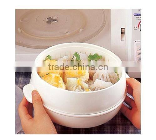 household round food steamer for microwave oven