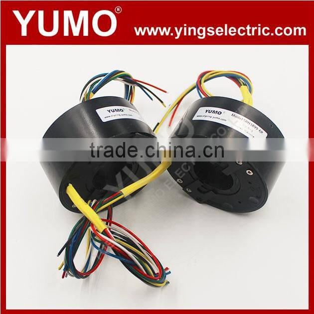 Electric slip ring ethernet type high current SRH3899-6P 38.1mm 500mm 6 circuits slip ring