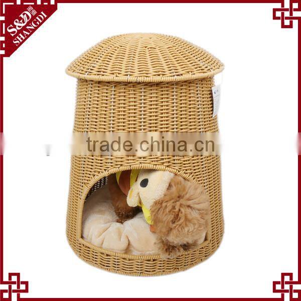 PE rattan Handmade durable waterproof dog cage pet house