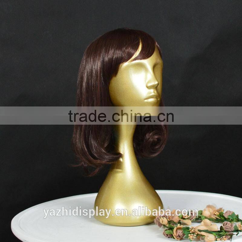 wholesale gold realistic mannequin head for wig and hat display