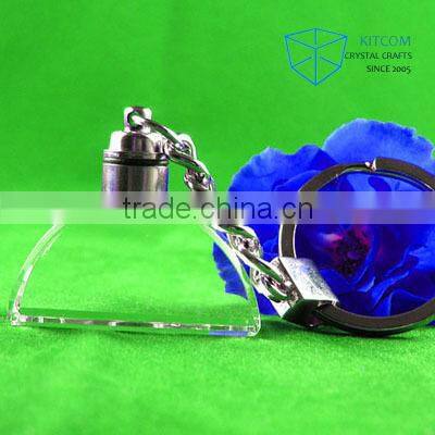 crystal keychain blank with led light