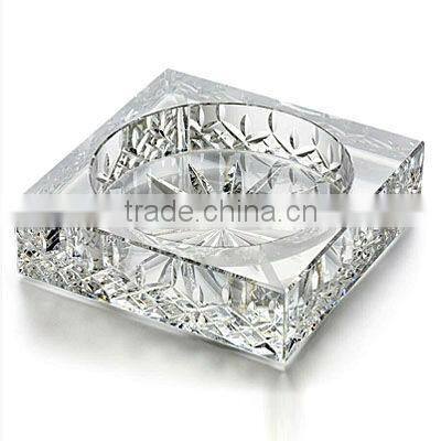 crystal etched square coaster