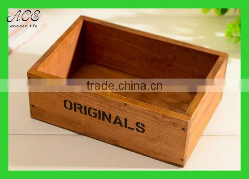 Vintage wooden box Small wood storage box
