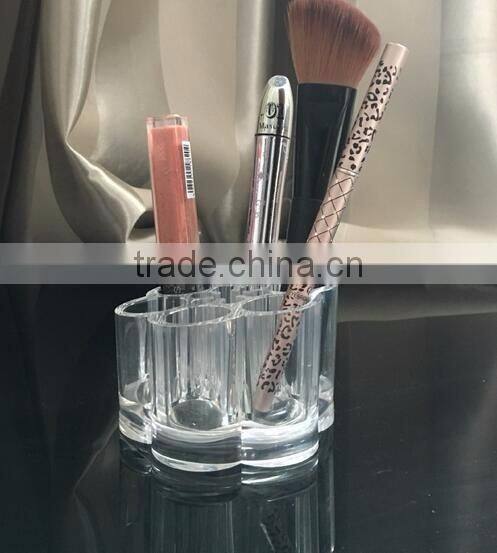 cy270 home Women's Fashion Beauty Designer Cosmetic Box Plum Flower Clear Acrylic Shaped Cosmetic Lipstick Brush Holder Makeup
