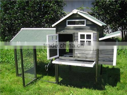 Small Wooden Animal House 2-Story Rabbit Hutch Poultry Cage