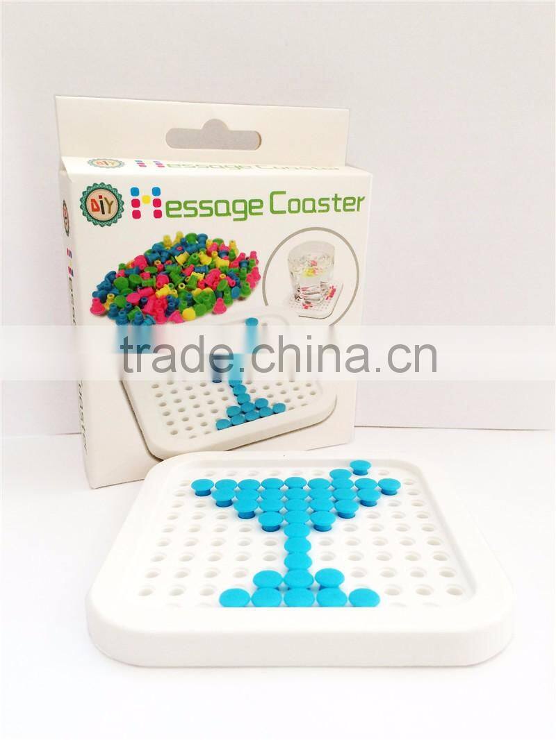 DIY Innovative Puzzle Games Interesting Skidproof & Perler Beads Coaster