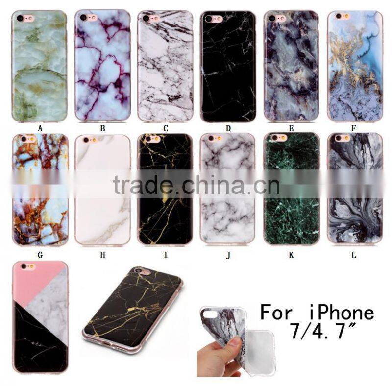 Marble Custom IMD Printing Soft TPU Cell Phone Case For iPhone 7 OEM Accept