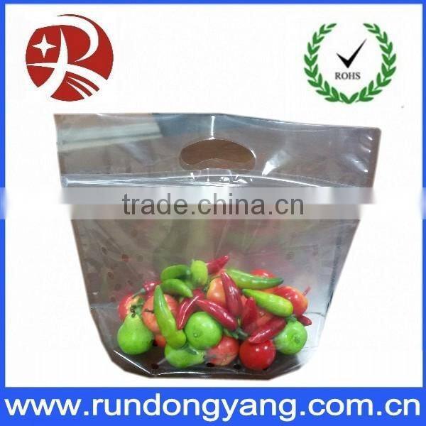 transparent plastic CPP stand up pouch bag / slider zip lock fruit bag for grape