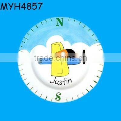 Creative ceramic compass design serving plate