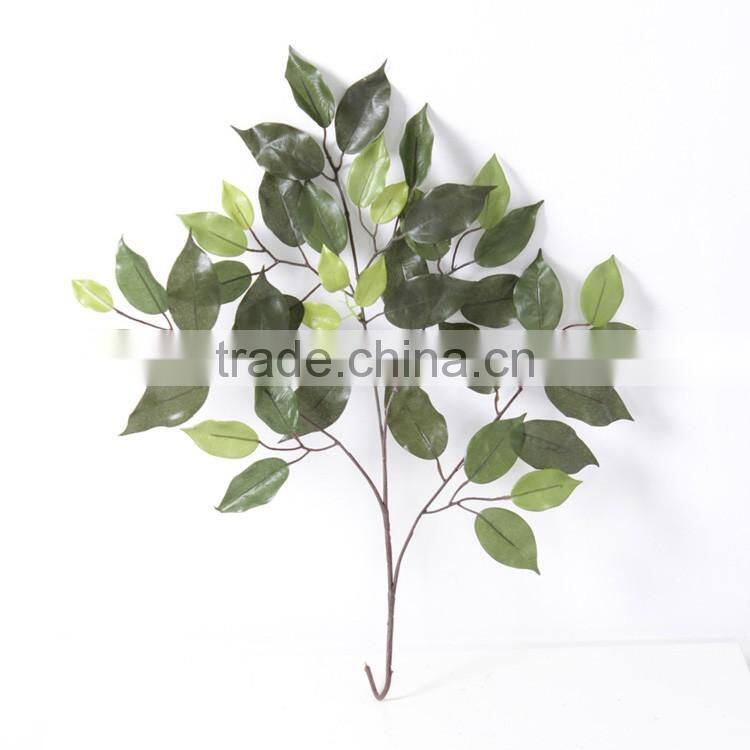 2016 wholesale artificial leaves white banyan artificial leaves for decoration artificial big green leaves