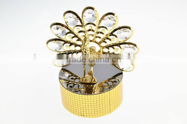 New Product 24K Gold Plated Swan Music Box for Wedding Gifts