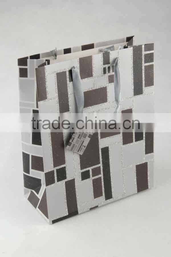 Foldable Gift Bag With Irregular Squares/ Shopping Bag