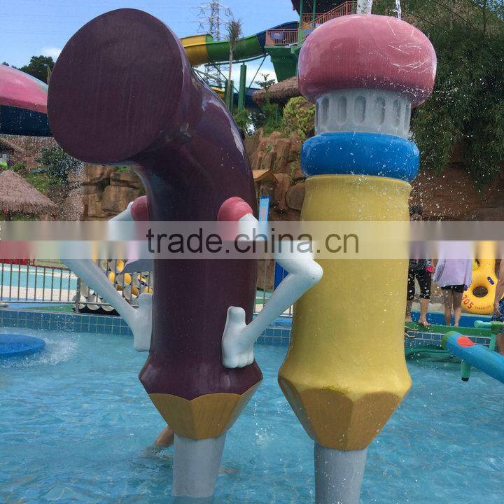 Fiberglass cartoon sculpture for playground park