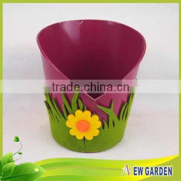 Flannelette Decorative New colored Metal Watering Can Flower Pot