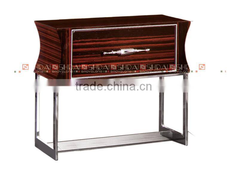 LV-TA809S ebony furnishings mdf side table with stainless steel frame