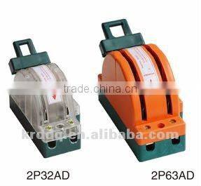 Ceramic knife switch with double and single throw 3P