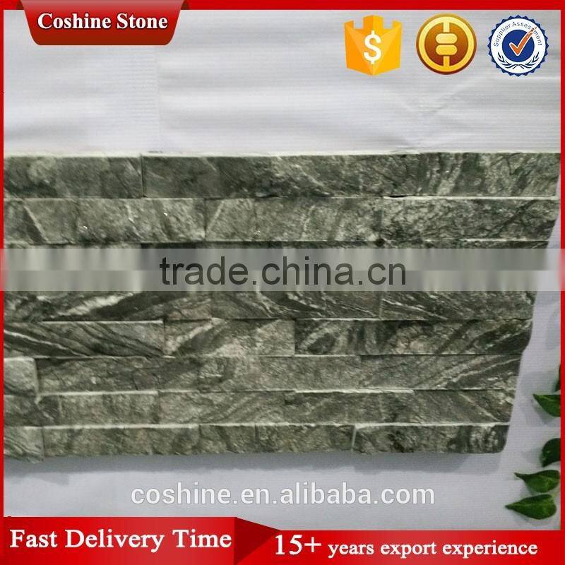 Natural dark green slate pieces