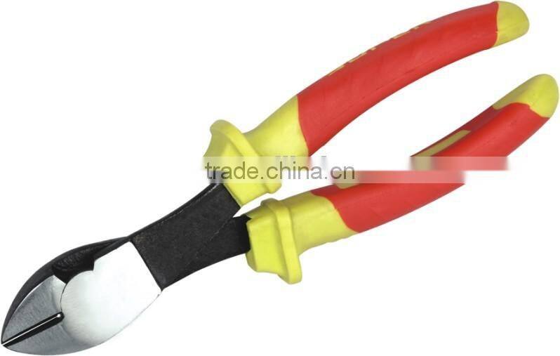 European type double color PVC handle end-cutting pliers