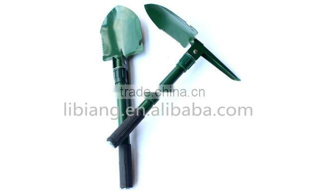 Dual purpose spade shovel antiskid handle