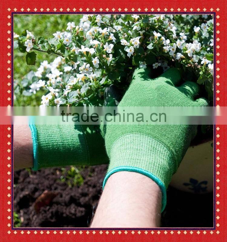 Polyurethane Coated Bamboo Fiber Work and Garden Gloves