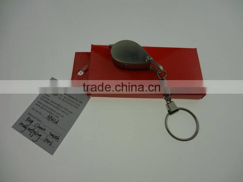 AP212 Key Chain with magnifying lens 6 x magnification