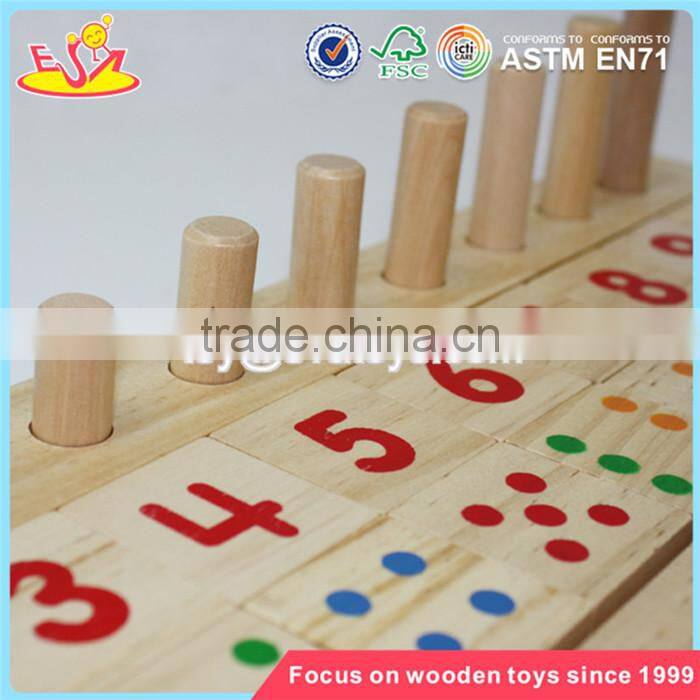 Wholesale hot math teaching aid wooden number learning toy preschool wooden number learning toy W12E002