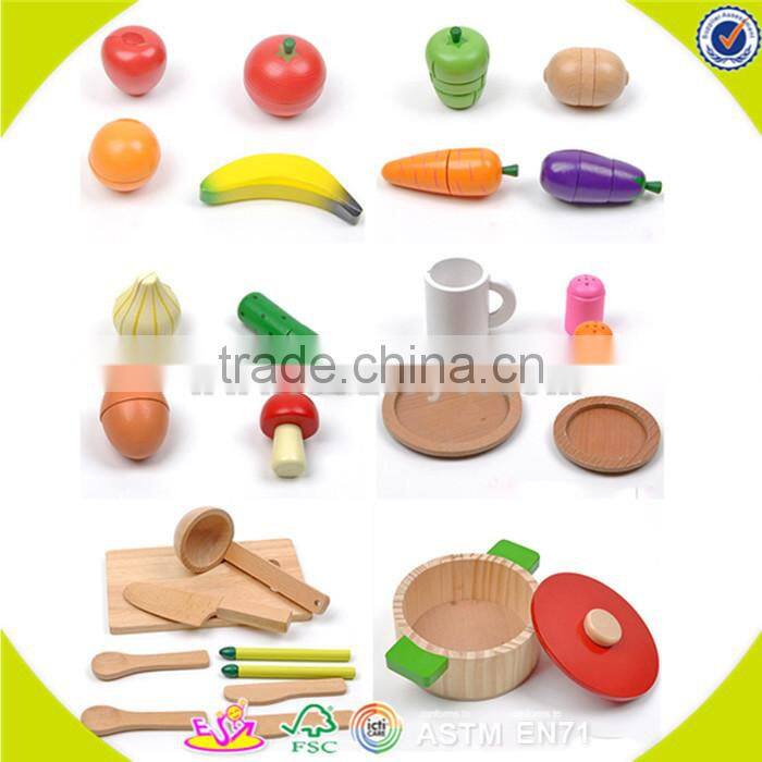 wholesale kids wooden toy vegetables new design baby wooden toy vegetables cheap wooden toy vegetables W10B089