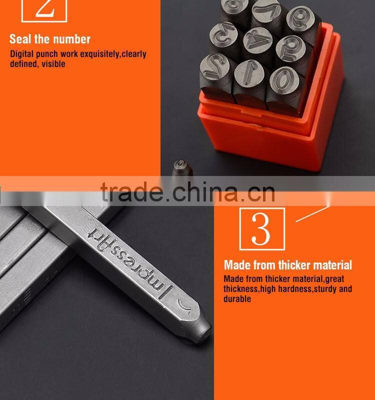 Professional 4mm 9PCS Steel Number