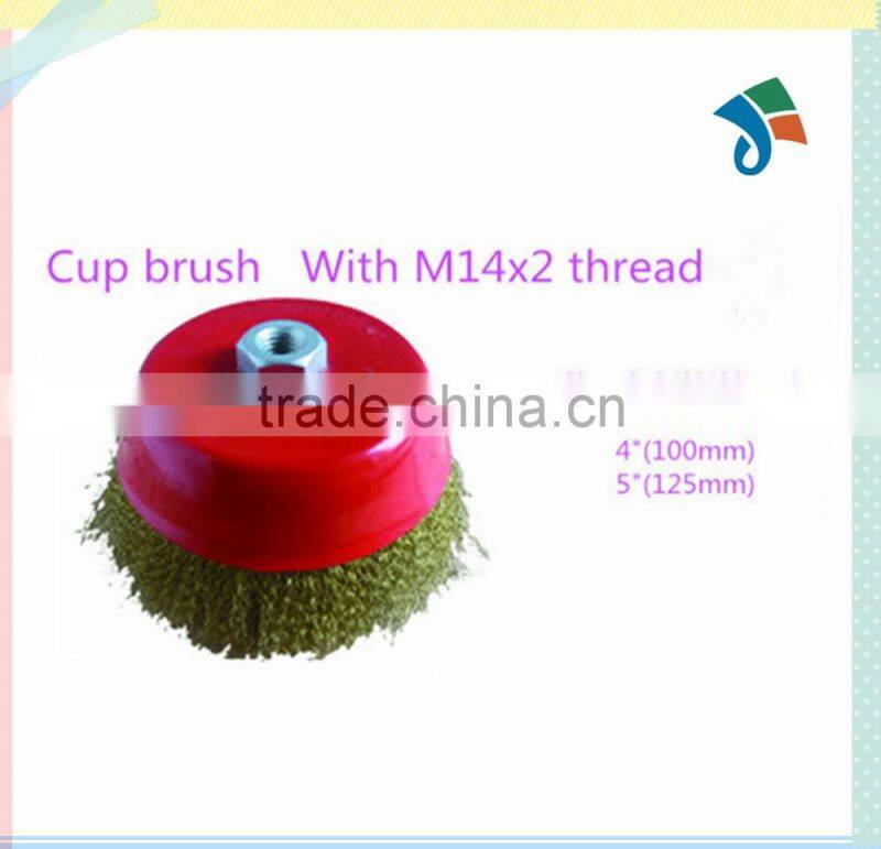 Red brass wire Crimped Wire Steel Wire Cup Brush
