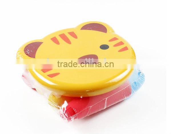 Easy fold round plastic cartoon bee foot stool for children