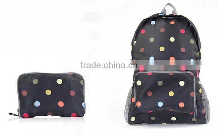 Colorful polka dots folding school bag