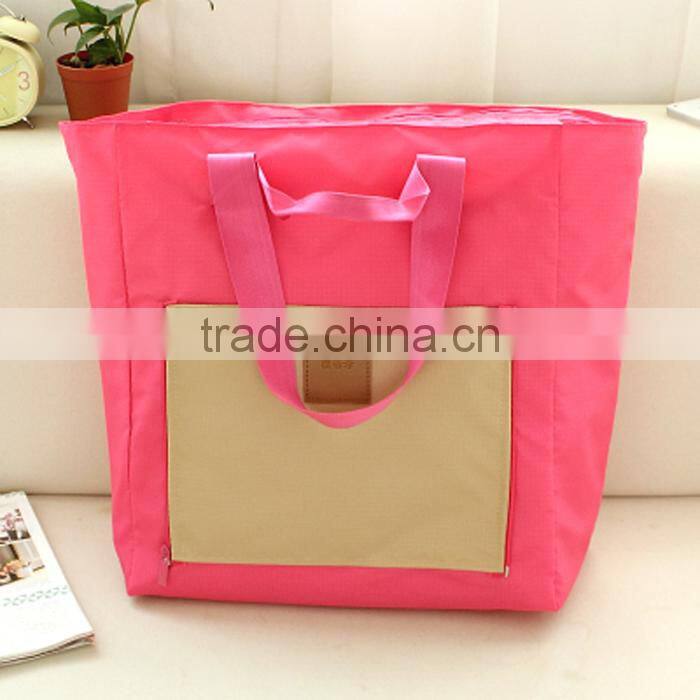 Korea Style Polyester Folding Travel Shopping Bag