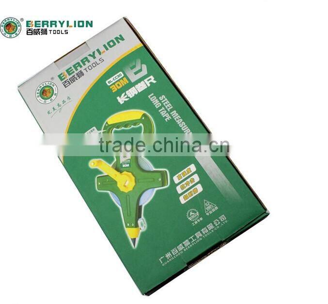 Berrylion 30m cross-shaped long distance measuring tape with steel tape design
