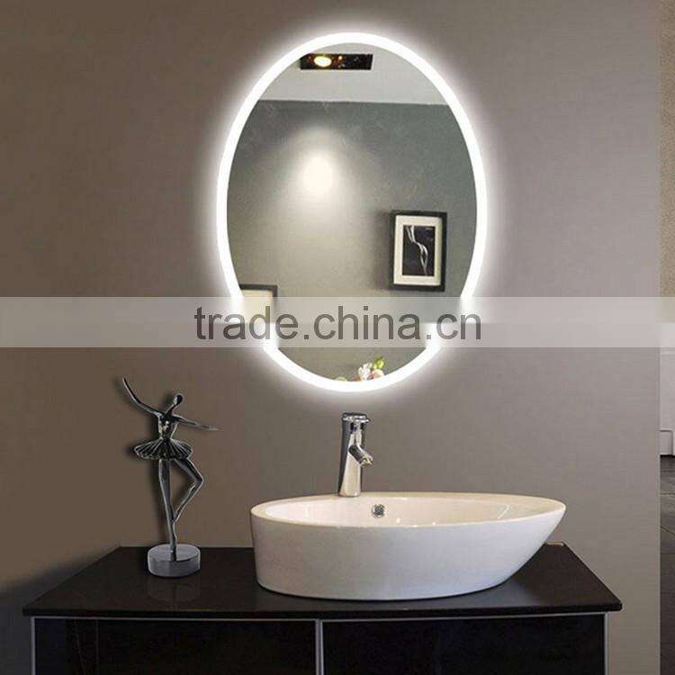 Oval Shaped Led Smart Mirror Bathroom with TV and Bluetooth Functions