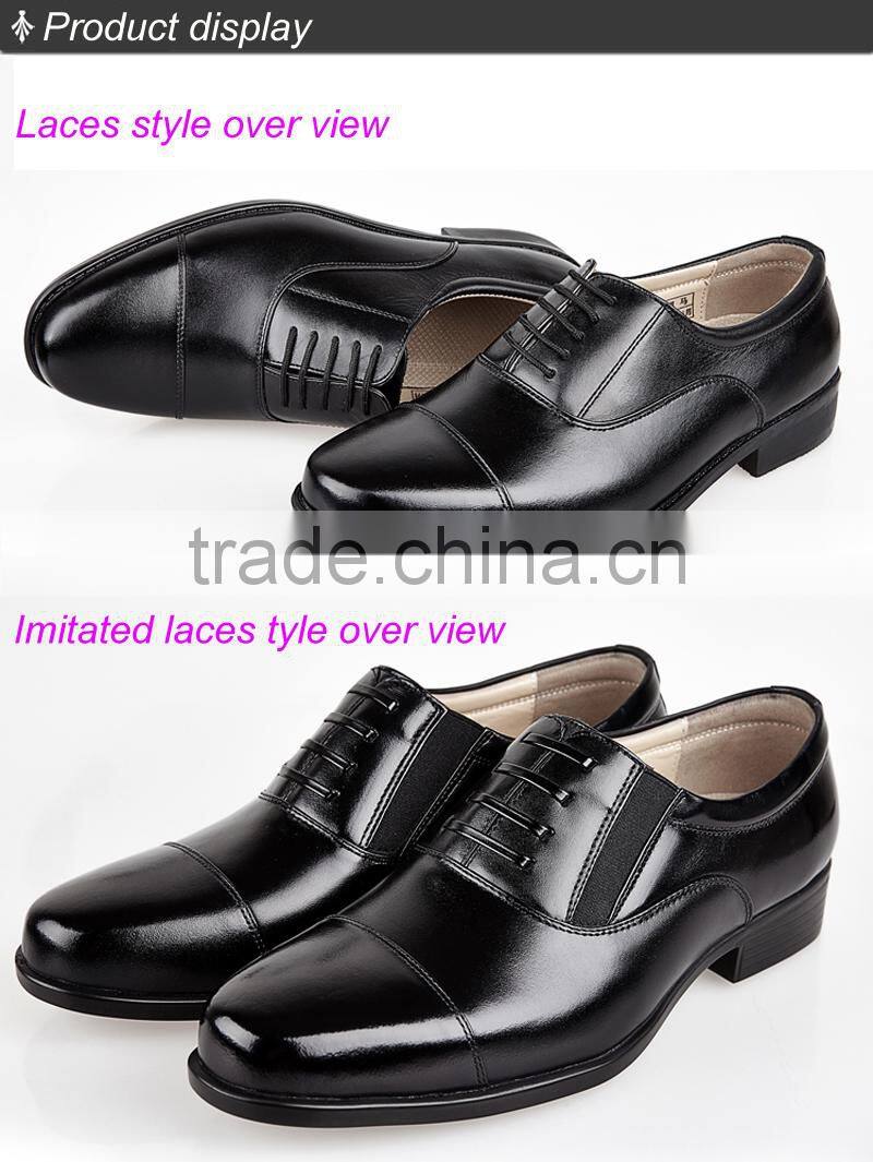Black Rubber Outsole Business Dress Men Shoes