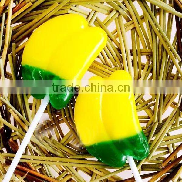 Handmade Fruit Shape Hard Pops Candy Sweet Fruit Lollipop Candy