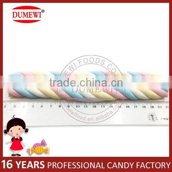 Rainbow Long Twist Marshmallow Sweet Stick Cotton Candy