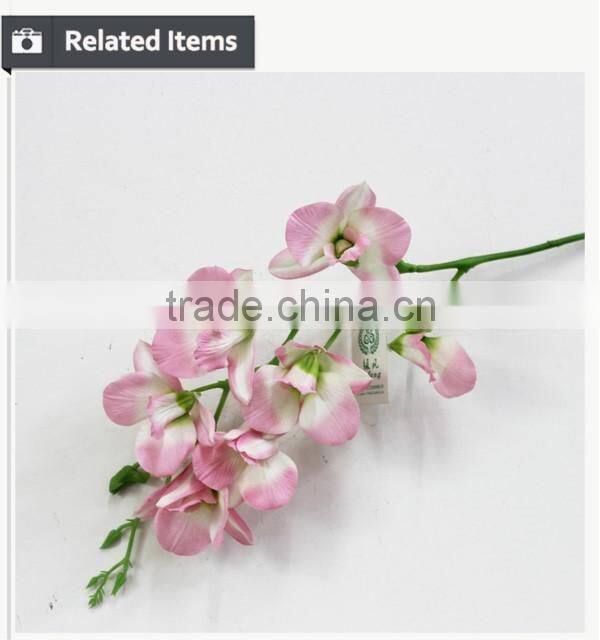 Wedding decoration flower stand factory direct artificial fabric dendrobium flower
