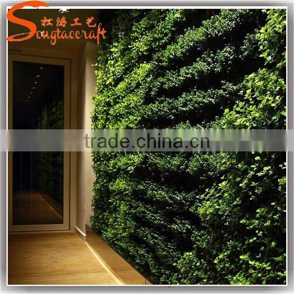 cheap plastic artificial leaf wall garden green wall