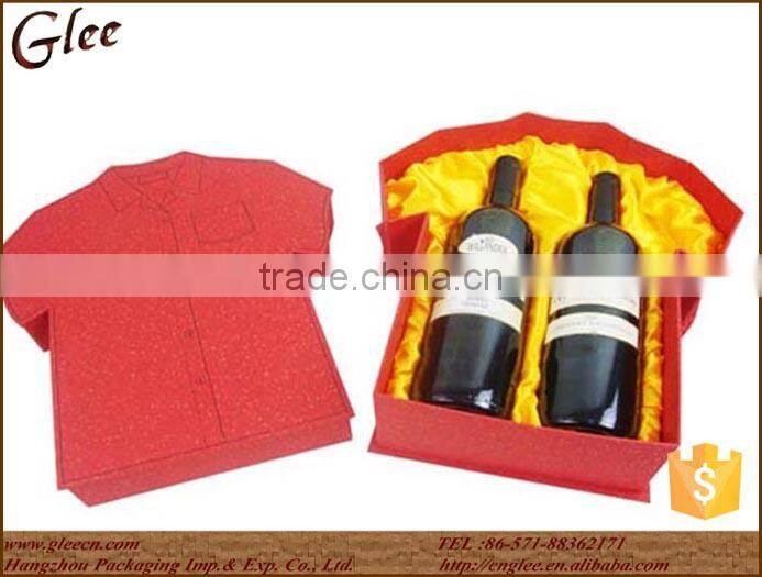 special design cardboard two bottle wine gift box for wedding