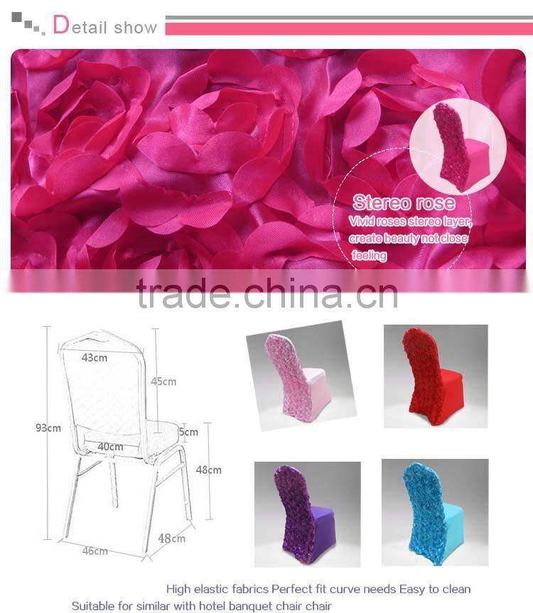 Top Selling--2PCS 13 Colors Elastic Spandex Banquet Chair Cover With Satin Rosette Back For Wedding Party Hotel Decoration