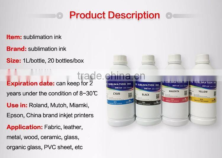 China manufacture supply compatible Ep Son Large formate inkjet printers dye Sublimation Ink