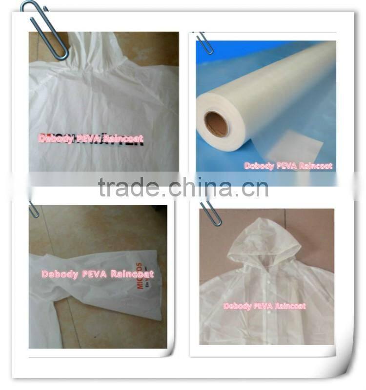 Different Colors Adult Impermeable 100% PEVA Raincoat