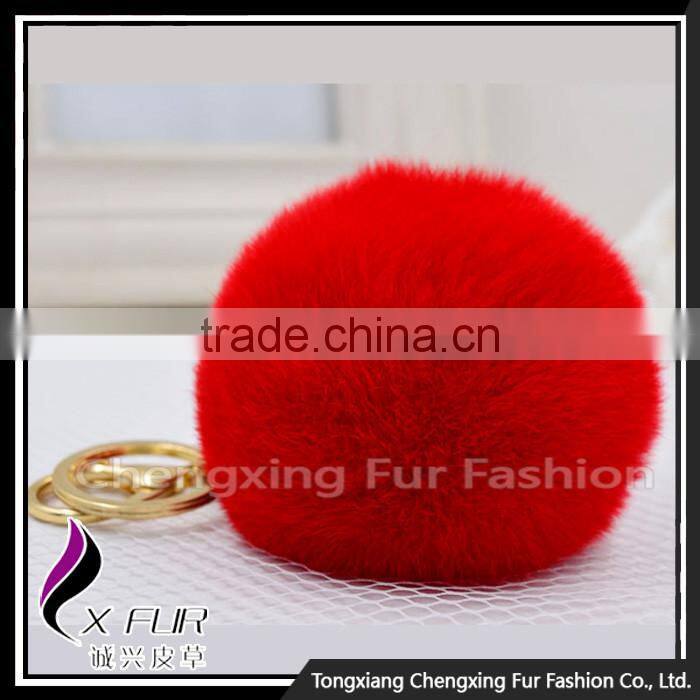 CX-R-09 Genuine Rex Rabbit Fur Promotion Keychain