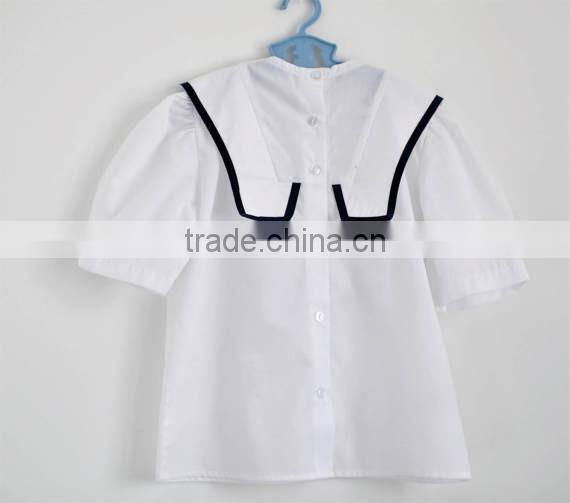 Design Clothing Manufacture in China Teen Girl Clothing Set With Navy Piping